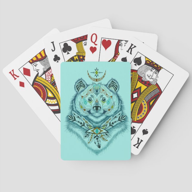 Jeu De Cartes Ours aztèque (dos)