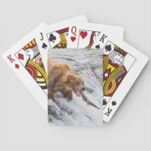 Jeu De Cartes Ours brun attrape un saumon rouge
