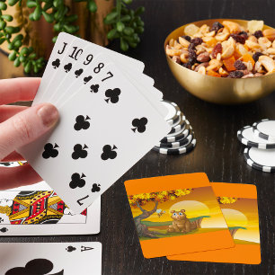 Jeu De Cartes Ours Brun Coucher de Soleil