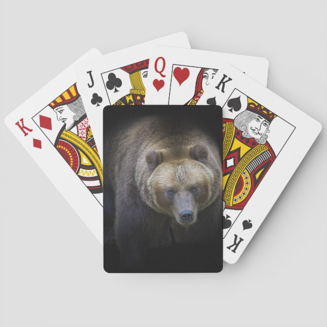 Jeu De Cartes Ours Brun Grizzly Animal Vie Sauvage Forêt Jungle  (dos)