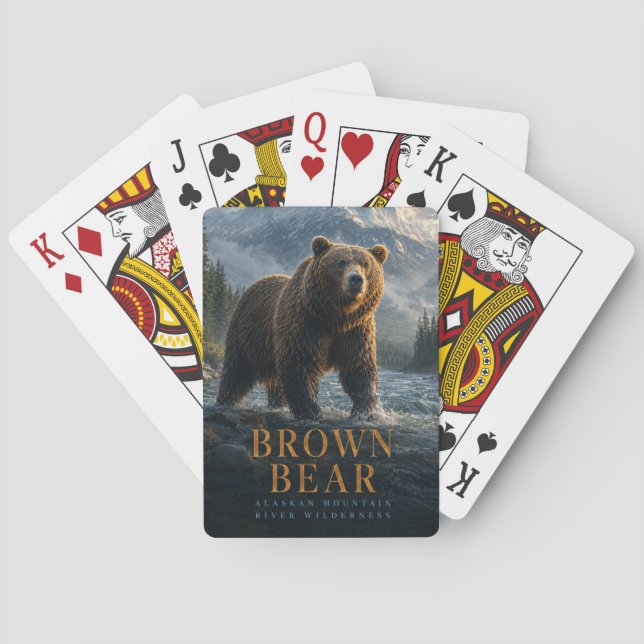 Jeu De Cartes Ours Brun Rivière Alaska ANIMALS (dos)