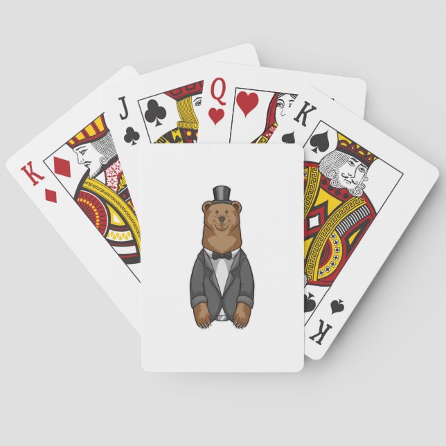 Jeu De Cartes Ours comme marié avec veste (dos)