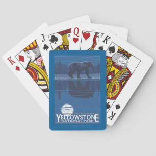 Jeu De Cartes Ours dans le clair de lune - parc national de