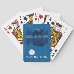 Jeu De Cartes Ours dans le clair de lune - Washington