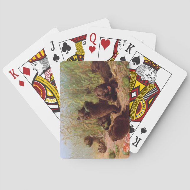 Jeu De Cartes Ours dans le Patch de la pastèque (par W.H. Beard) (dos)