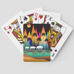 Jeu De Cartes Ours dans les montagnes modernes de la forêt