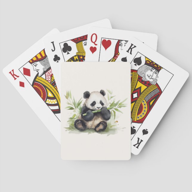 Jeu De Cartes Ours de panda avec bambou (dos)