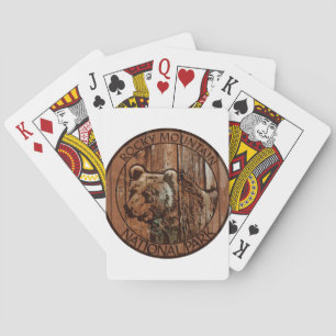 Jeu De Cartes Ours en bois du Parc national des Rocheuses