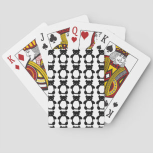 Jeu De Cartes Ours en peluche blanc noir motif jouer aux cartes