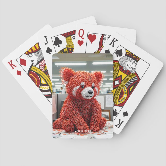 Jeu De Cartes Ours en trombone fantaisie mignon (dos)