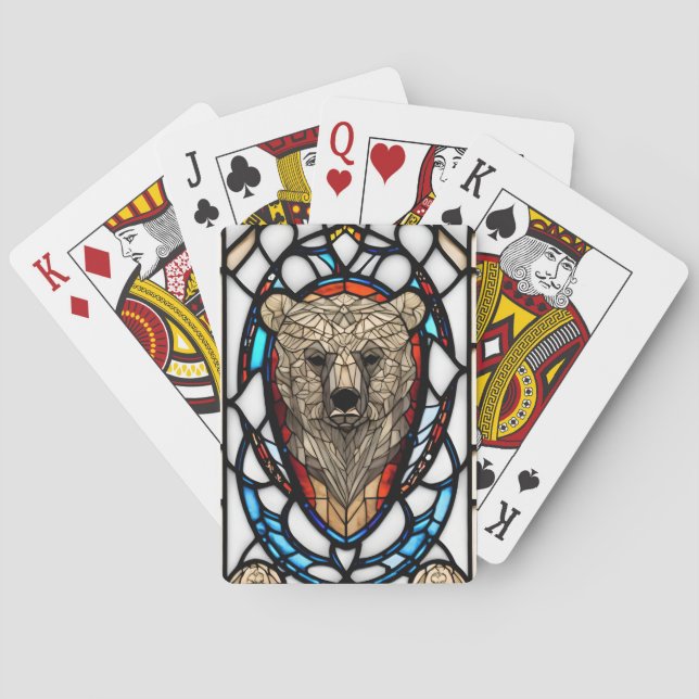 Jeu De Cartes Ours en verre tendu (dos)