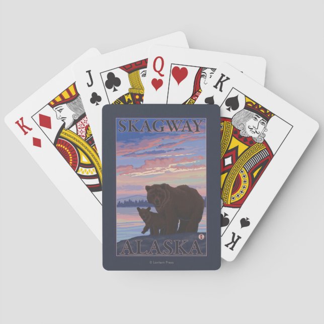 Jeu De Cartes Ours et CUB - Skagway, Alaska (dos)