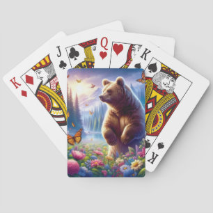 Jeu De Cartes Ours et papillons mignons et colorés