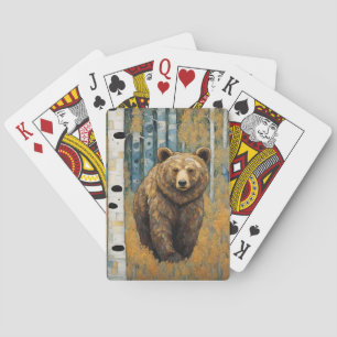 Jeu De Cartes Ours grizzli Art Nouveau