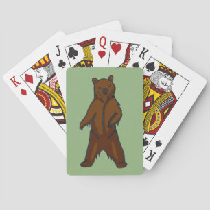 Jeu De Cartes Ours grizzli Brown à main