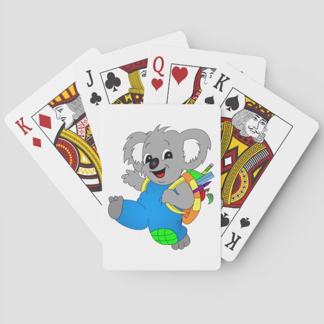 Jeu De Cartes Ours Koala avec sac à dos (dos)