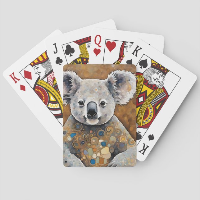 Jeu De Cartes Ours Koala d'or Art Nouveau (dos)