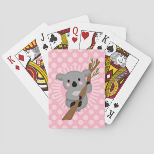 Jeu De Cartes Ours Koala mignon - Fille Gris Rose