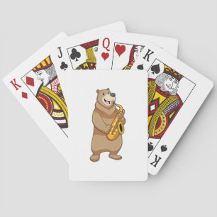 Jeu De Cartes Ours musicien avec saxophone