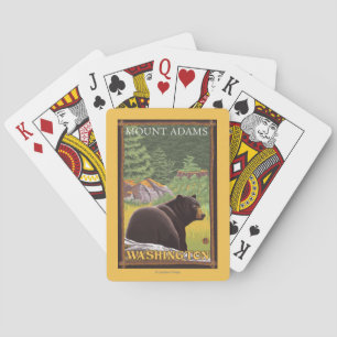 Jeu De Cartes Ours noir dans la forêt - bâti Adams, Washington
