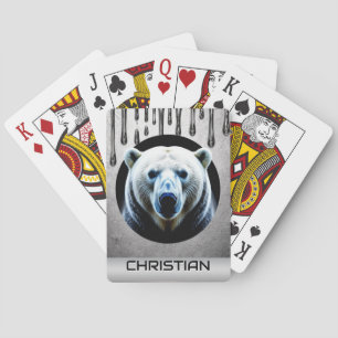 Jeu De Cartes Ours Polaire Avec Nom Personnalisé 🐻‍❄️