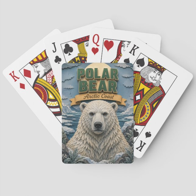 Jeu De Cartes Ours polaire côte arctique POPCUT (dos)