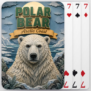 Jeu De Cartes Ours polaire côte arctique POPCUT