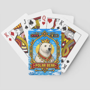 Jeu De Cartes Ours Polaire Rétro Pixel Art 8-Bit