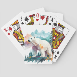 Jeu De Cartes Ours polaire Vector Art Animal Majestic Nature sau