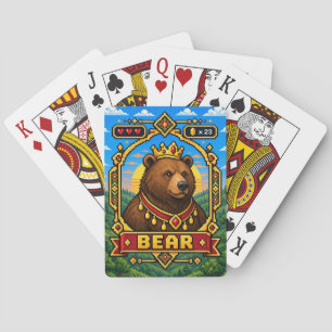 Jeu De Cartes Ours Rétro Pixel Art 8-Bit