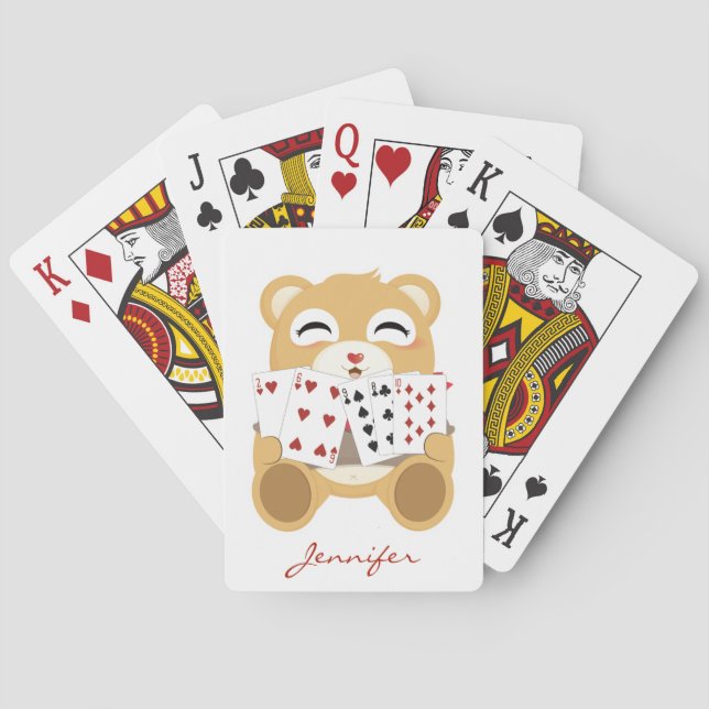 Jeu De Cartes Ourson Bébé Souriant Mignon (dos)
