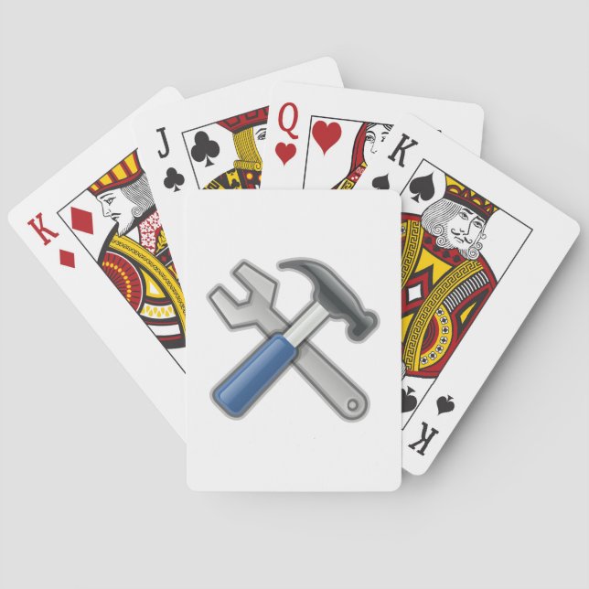 Jeu De Cartes Outils, marteau et clé (dos)