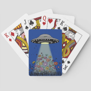 Jeu De Cartes OVNI aspirant des fleurs