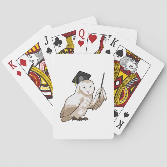 Jeu De Cartes Owl as Teacher with Pointer (dos)