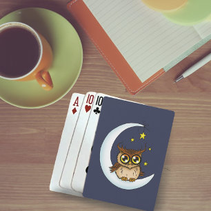 Jeu De Cartes Owl Moon Blue Cute Stars