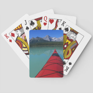 Jeu De Cartes Pagaie sur le lac Waterfowl sous le pic Howse