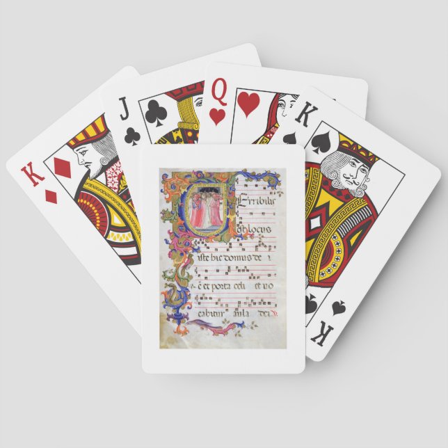 Jeu De Cartes Page de Mme 557 f.61v avec le département initial (dos)