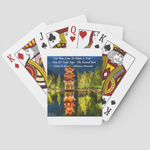 Jeu De Cartes Pagode Chinoise et Proverbe de la Nature