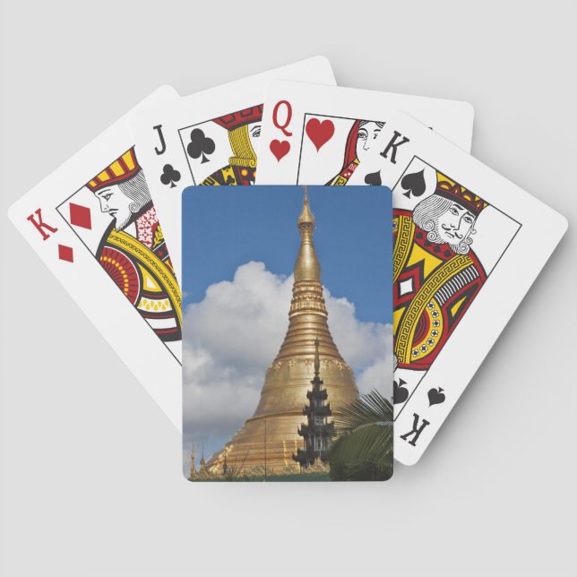 Jeu De Cartes Pagode Shwedagon, Yangon, Myanmar (dos)