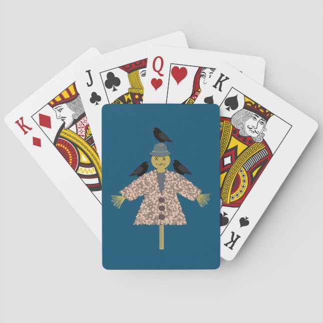 Jeu De Cartes Paille d'Halloween Scarecrow et Ravens (dos)