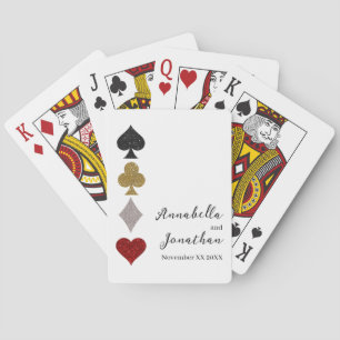 Jeu de Cartes Pailletées Mariage Casino Las Vegas