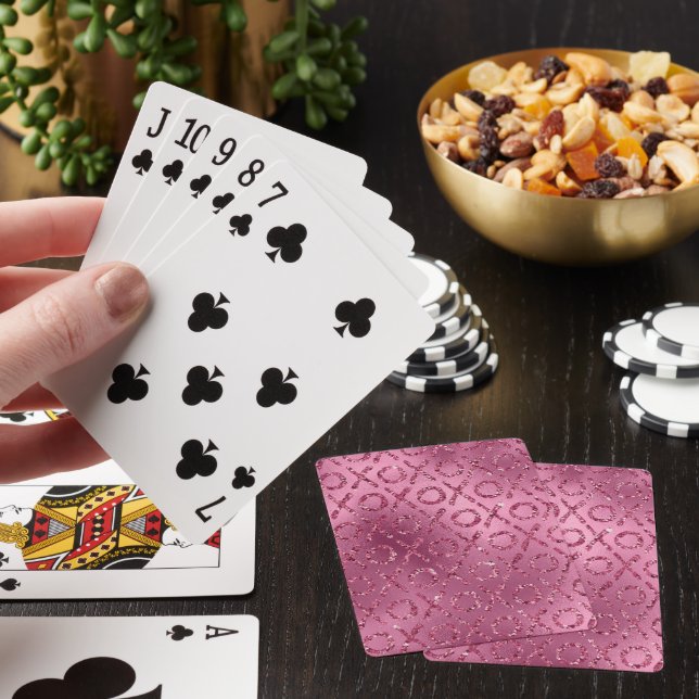 Jeu De Cartes Paillettes roses XOXO (In Situ)