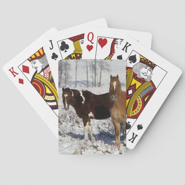 Jeu De Cartes Paint Horses in the Snow (dos)