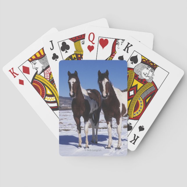 Jeu De Cartes Paint Horses Standing in the Snow (dos)
