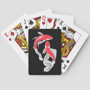 Jeu De Cartes Paire de koi japonais rouge