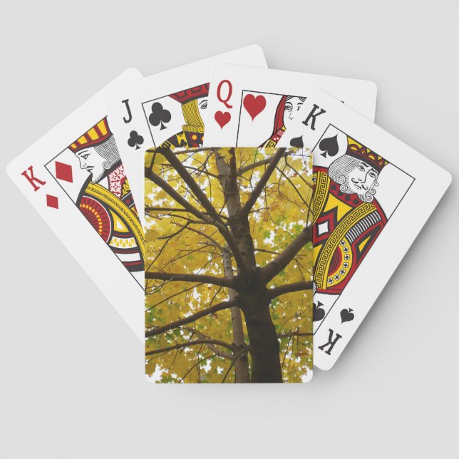 Jeu De Cartes Paire d'érables jaunes Nature d'automne (dos)