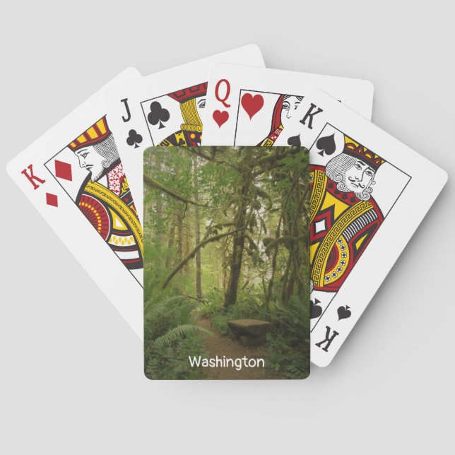 Jeu De Cartes Paisible Green Forest Trail Washington (dos)