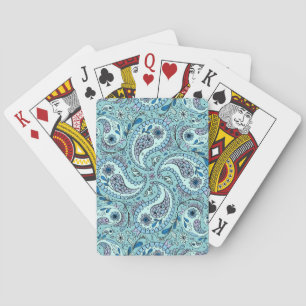 Jeu De Cartes Paisley en bleu bébé