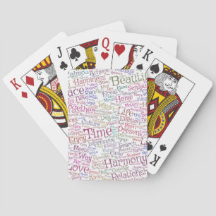 Jeu De Cartes Paix Nuage de Mots Texte Motif Message Motif