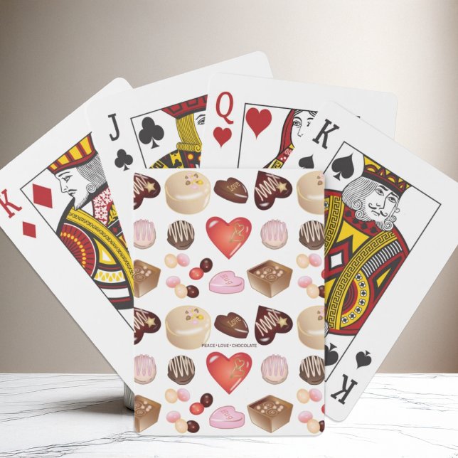 Jeu De Cartes Paix personnalisée Amour Chocolat Coeur de bonbons (Créateur téléchargé)